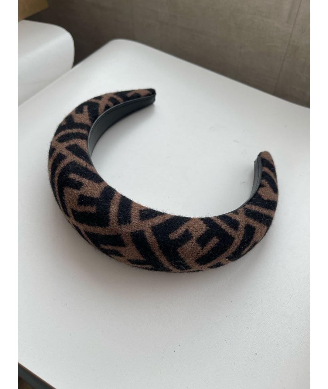 FENDI Коричневая диадема, фото 6