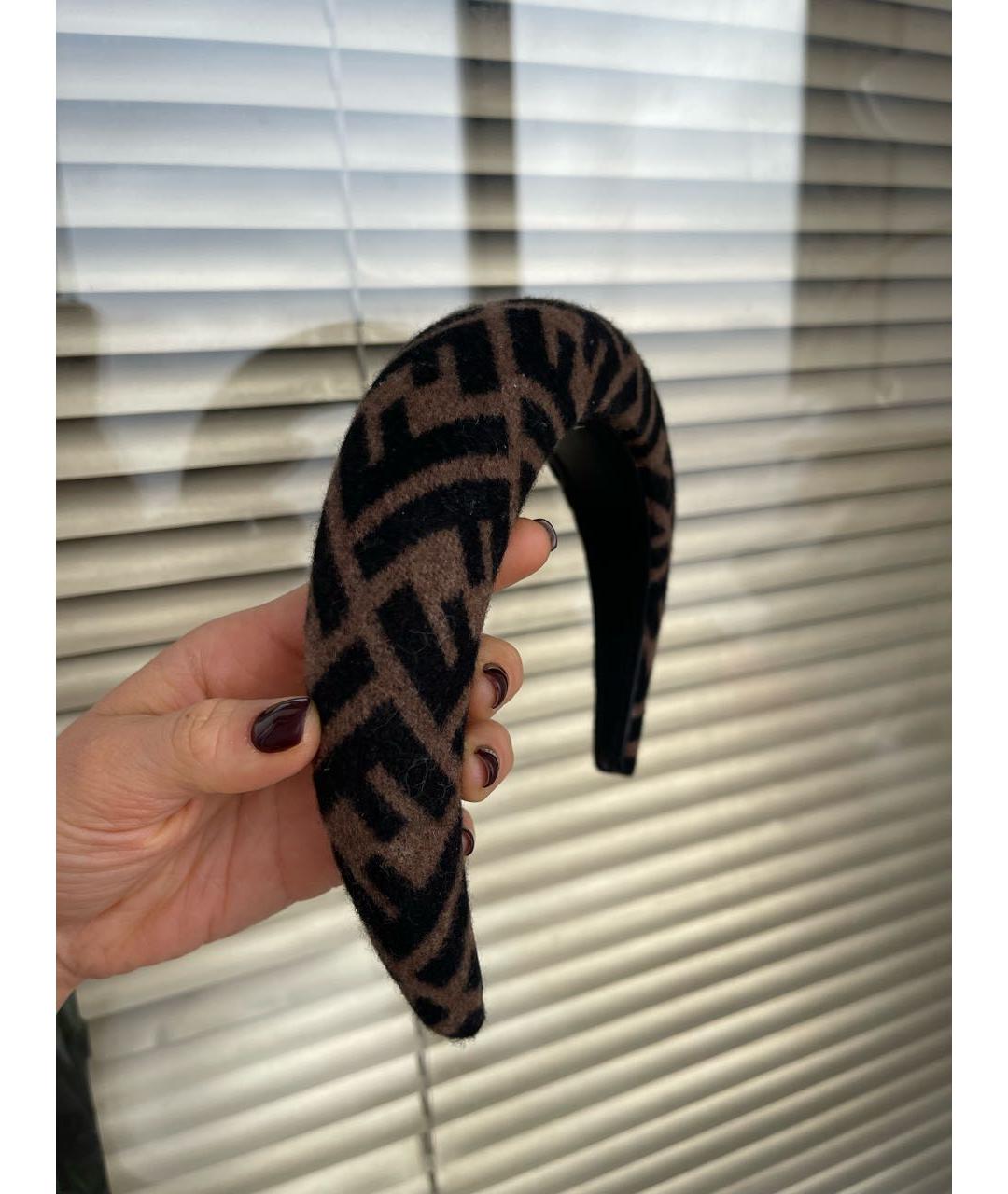 FENDI Коричневая диадема, фото 2