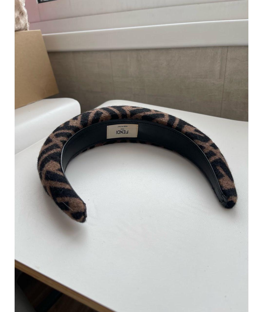FENDI Коричневая диадема, фото 7