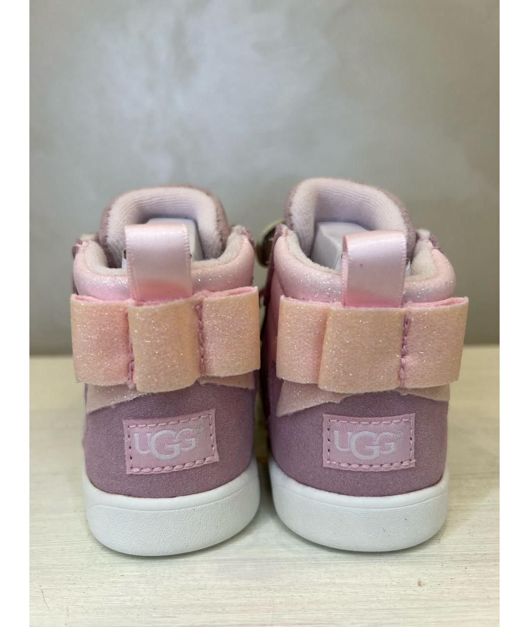 UGG AUSTRALIA KIDS Розовые замшевые ботинки, фото 3