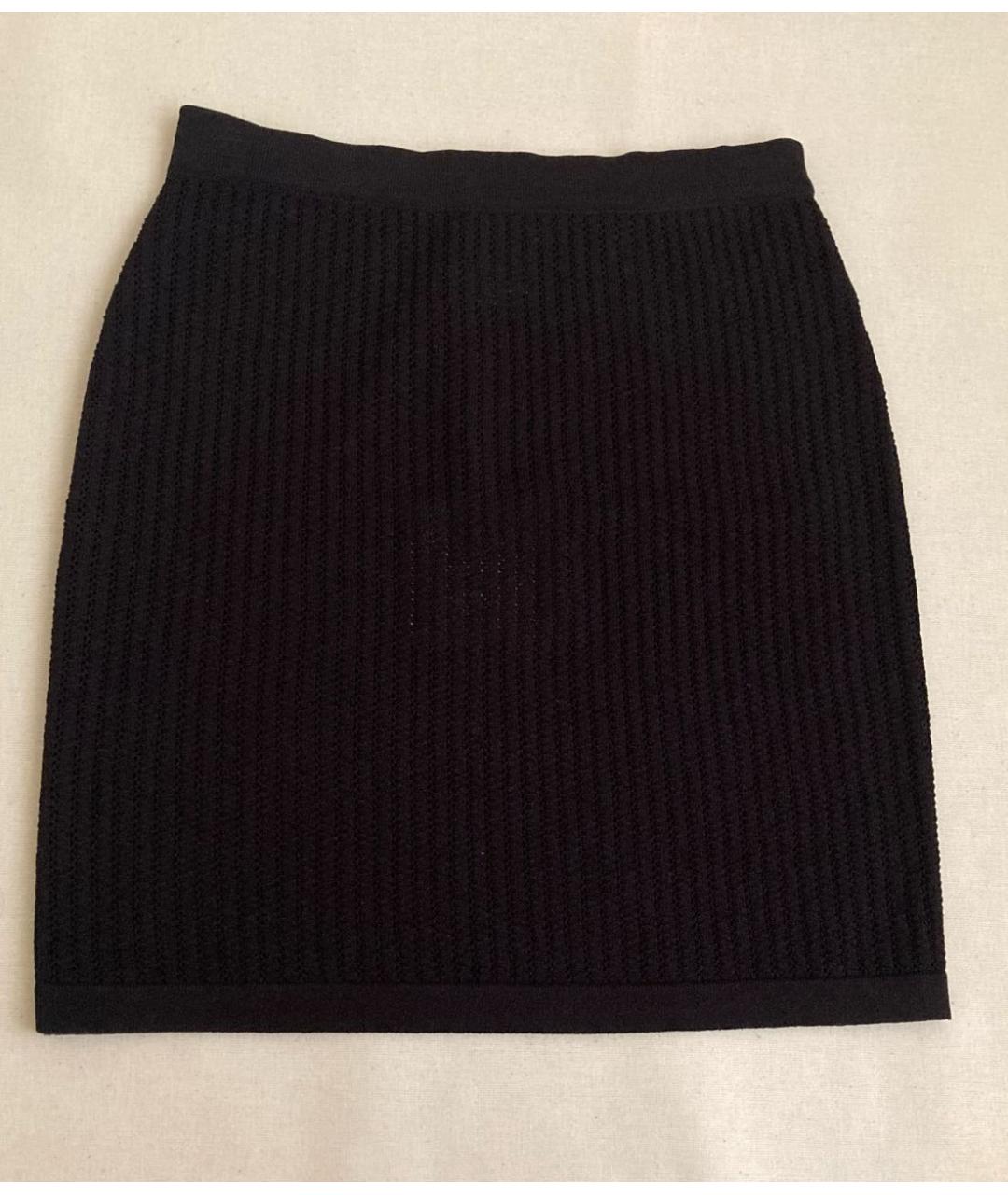 MOEVA Черная вискозная юбка мини, фото 2