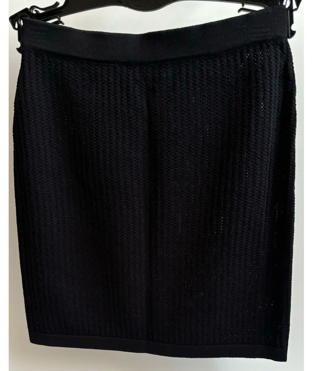 MOEVA Черная вискозная юбка мини, фото 2