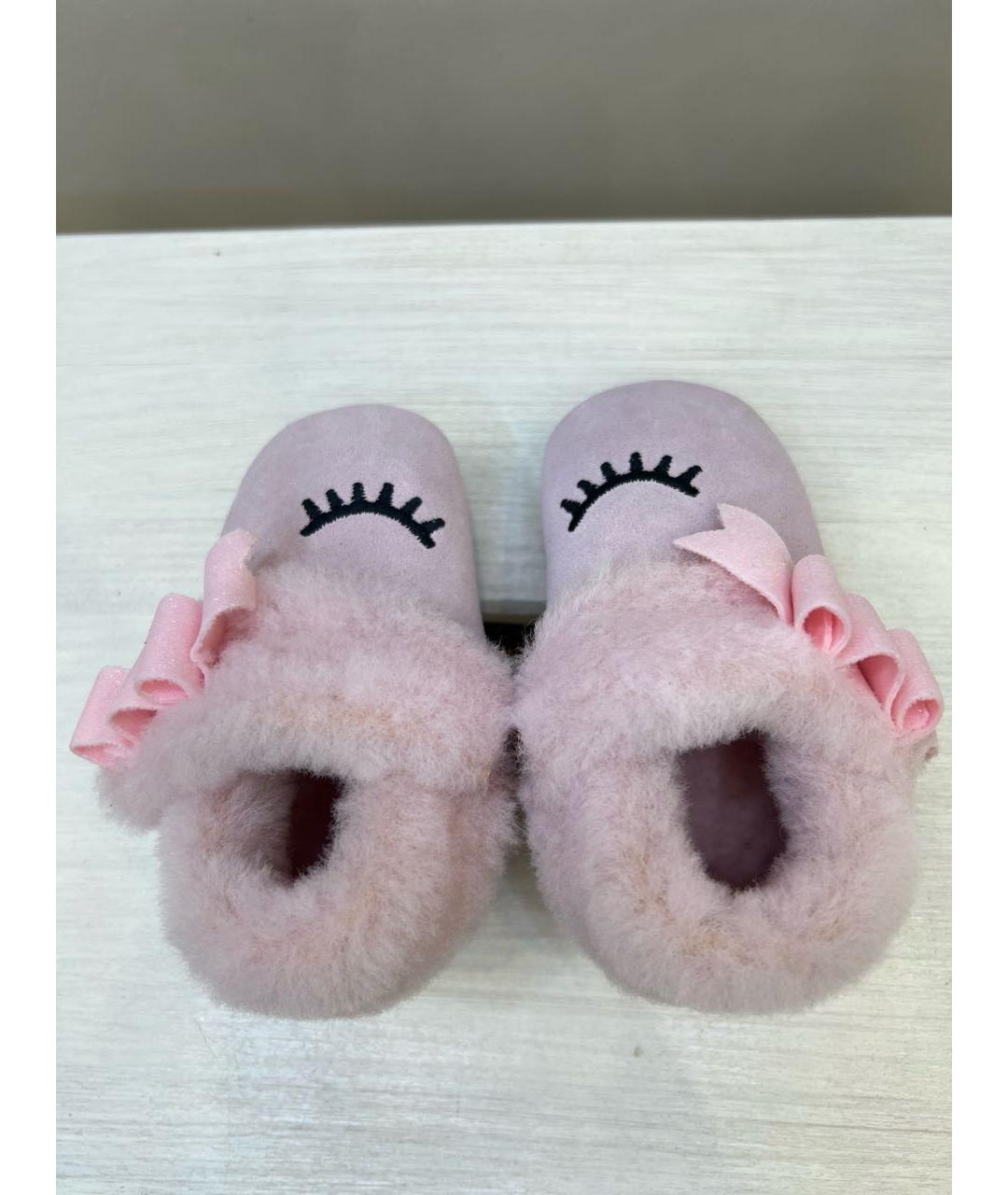 UGG AUSTRALIA KIDS Розовые замшевые пинетки, фото 2