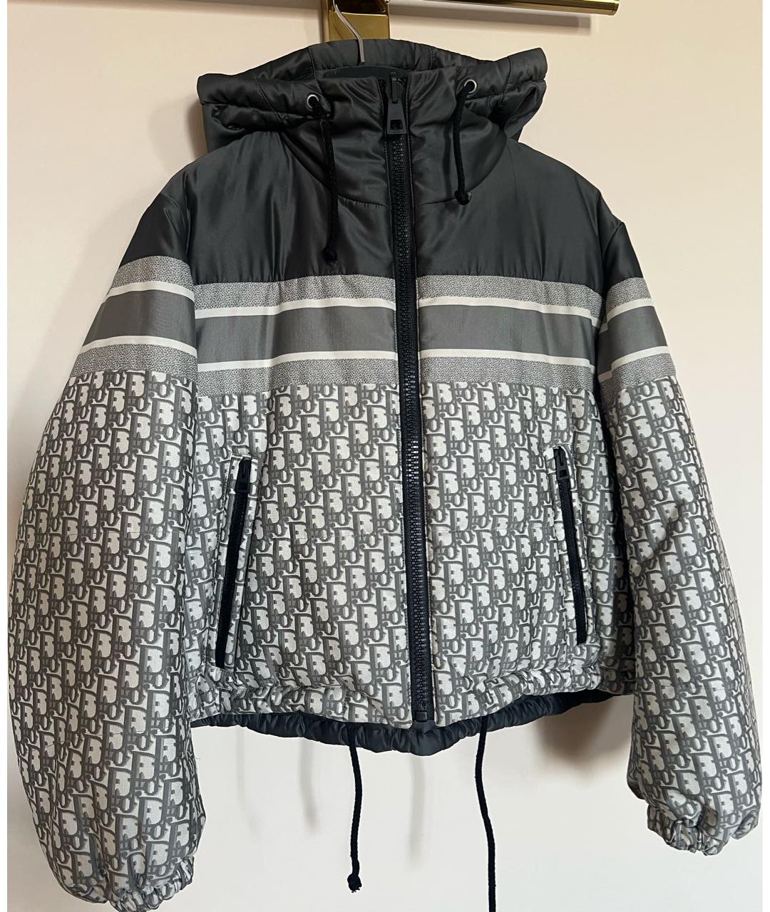 CHRISTIAN DIOR Серый полиэстеровый пуховик, фото 5