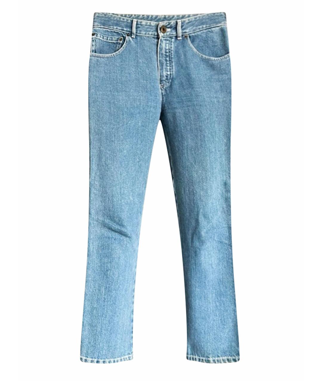 CHLOE Голубые хлопковые прямые джинсы, фото 1