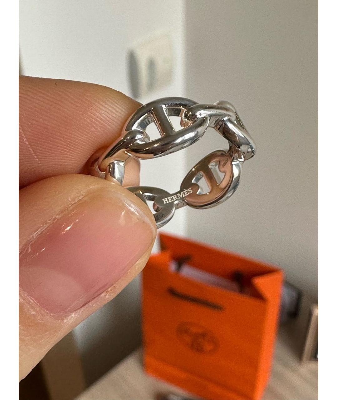 HERMES Серебряное серебряное кольцо, фото 5