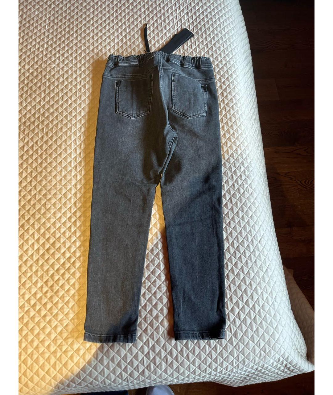 ANTONY MORATO Антрацитовые хлопковые детские джинсы, фото 2