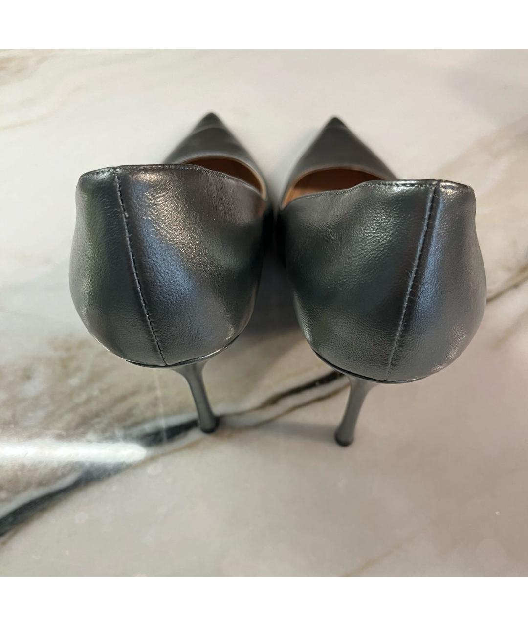 CHRISTIAN DIOR PRE-OWNED Серебряные кожаные туфли, фото 3