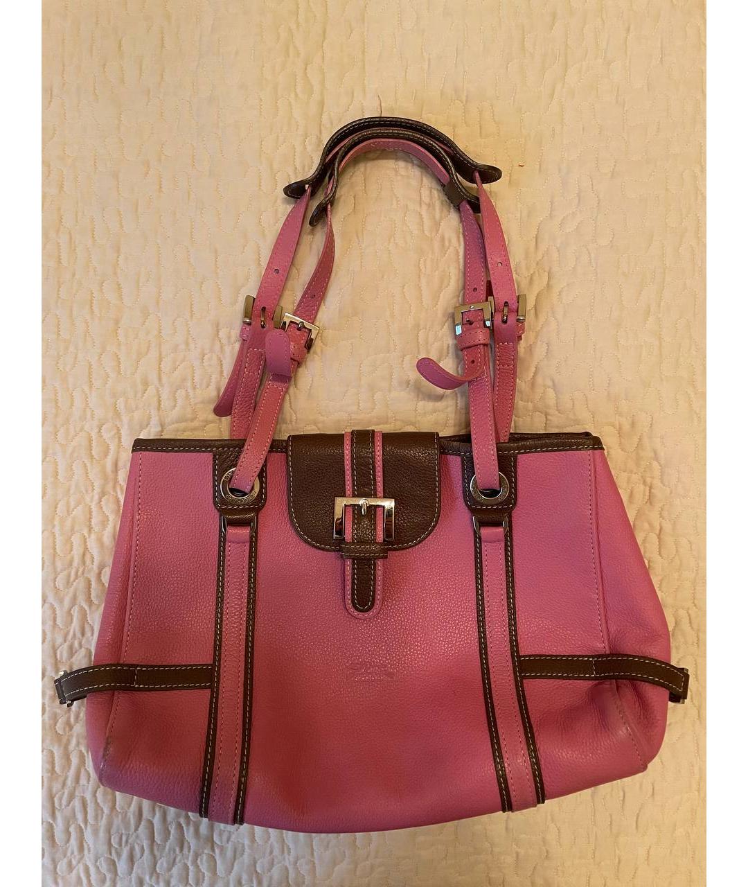 LONGCHAMP Розовая кожаная сумка тоут, фото 9