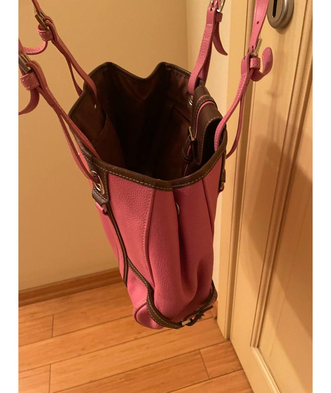 LONGCHAMP Розовая кожаная сумка тоут, фото 8