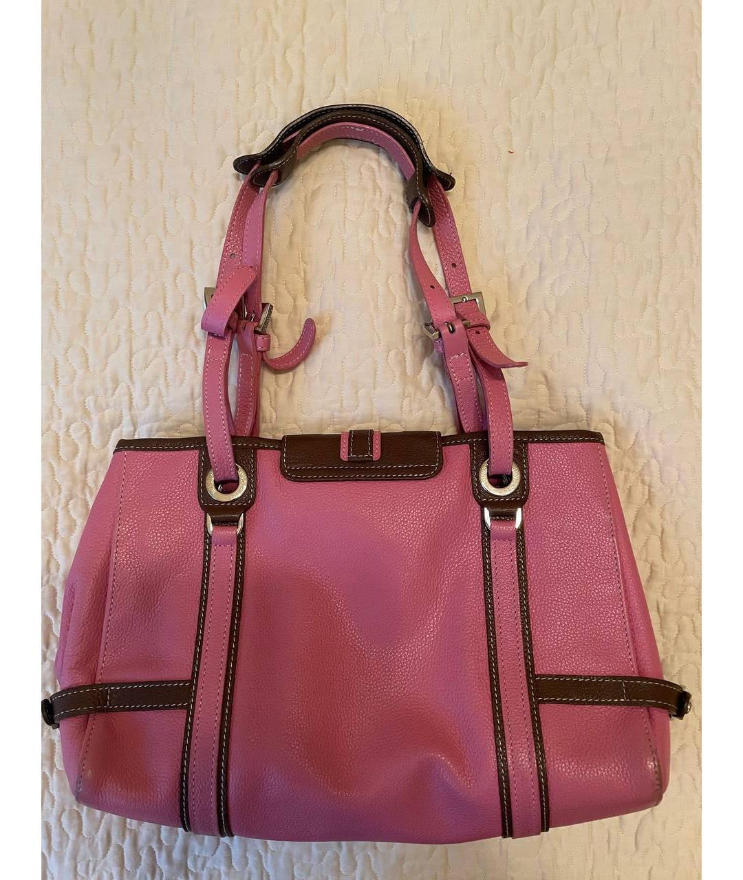 LONGCHAMP Розовая кожаная сумка тоут, фото 3