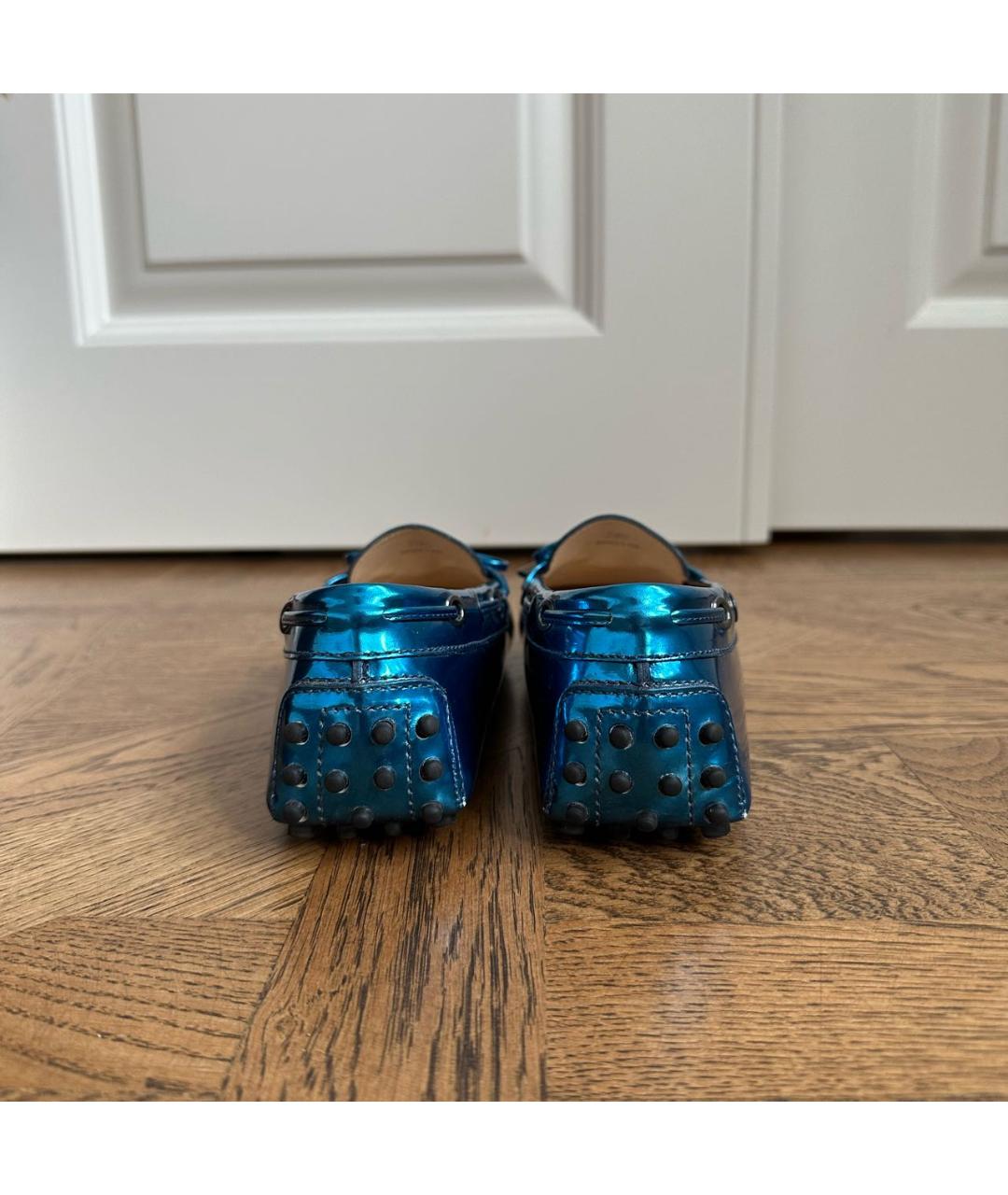 TOD'S Синие мокасины из лакированной кожи, фото 4