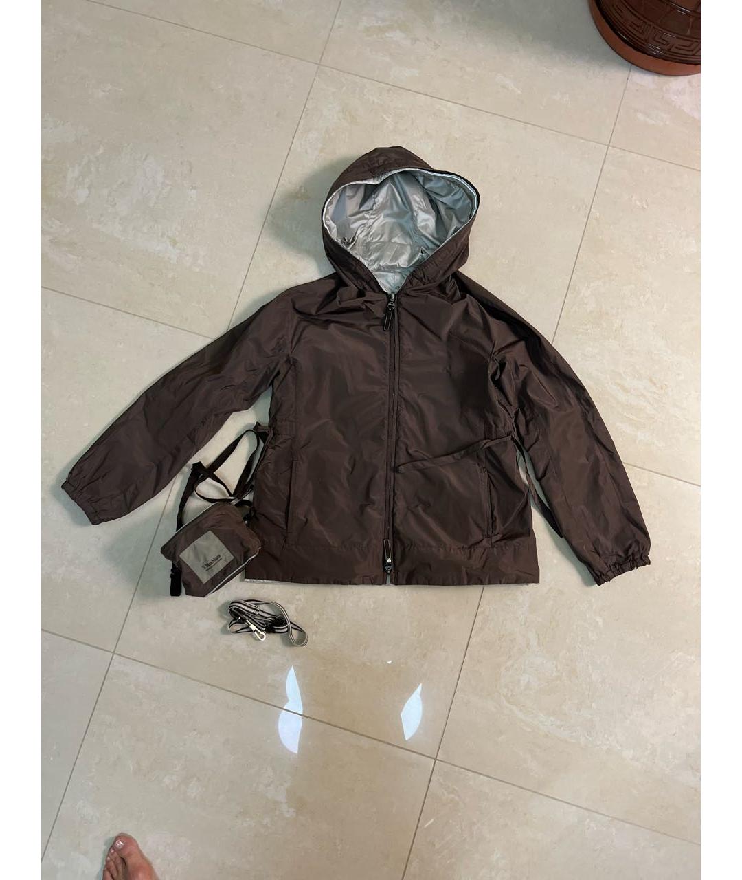 'S MAX MARA Коричневая синтетическая куртка, фото 9