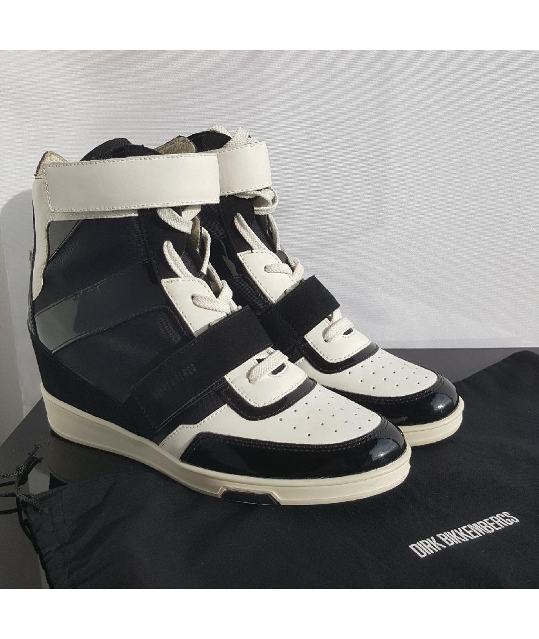BIKKEMBERGS Черные кожаные кроссовки, фото 2
