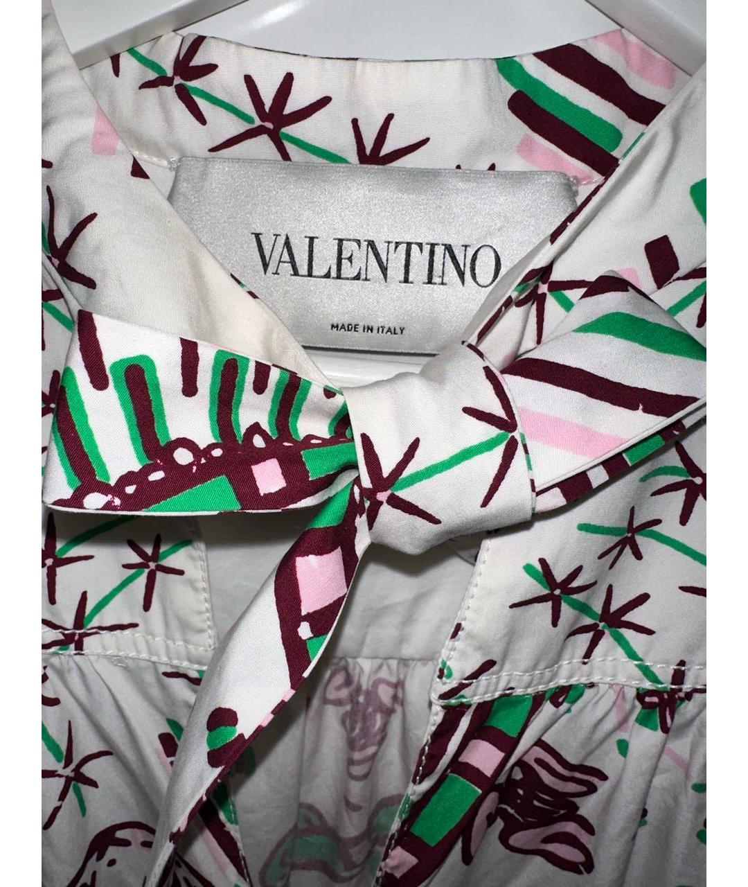 VALENTINO Белое хлопковое повседневное платье, фото 3