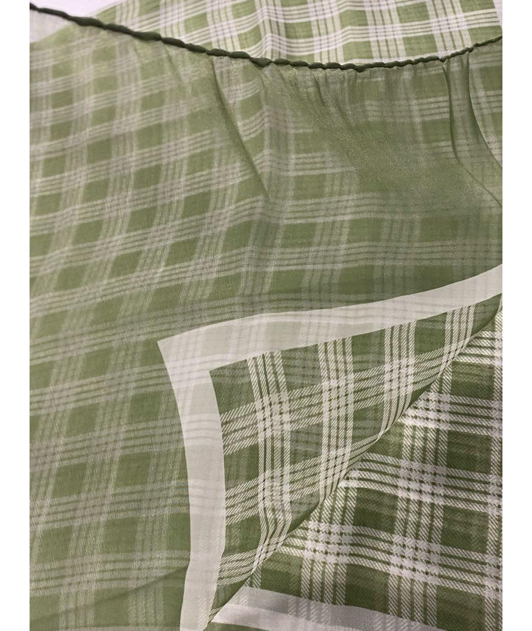 AGNONA Зеленый шелковый платок, фото 4