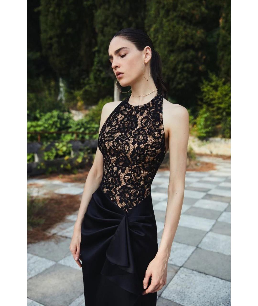 RASARIO Черное шелковое вечернее платье, фото 4