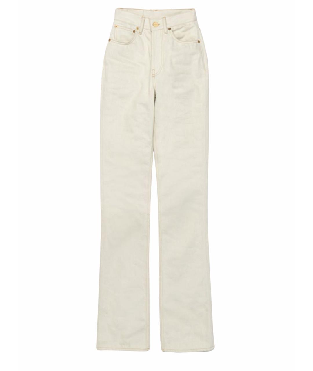 JACQUEMUS Белые хлопковые прямые джинсы, фото 1