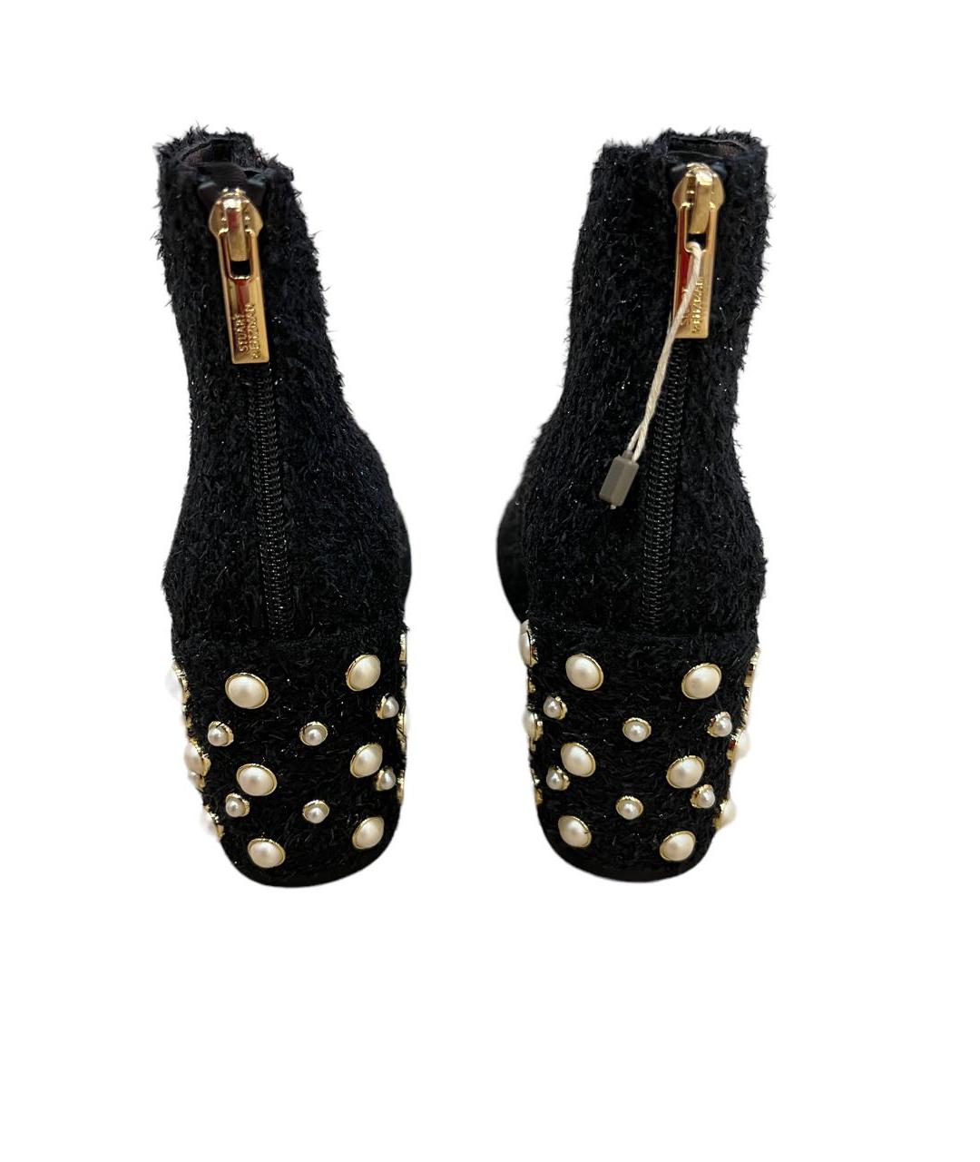STUART WEITZMAN Черные кожаные ботильоны, фото 2