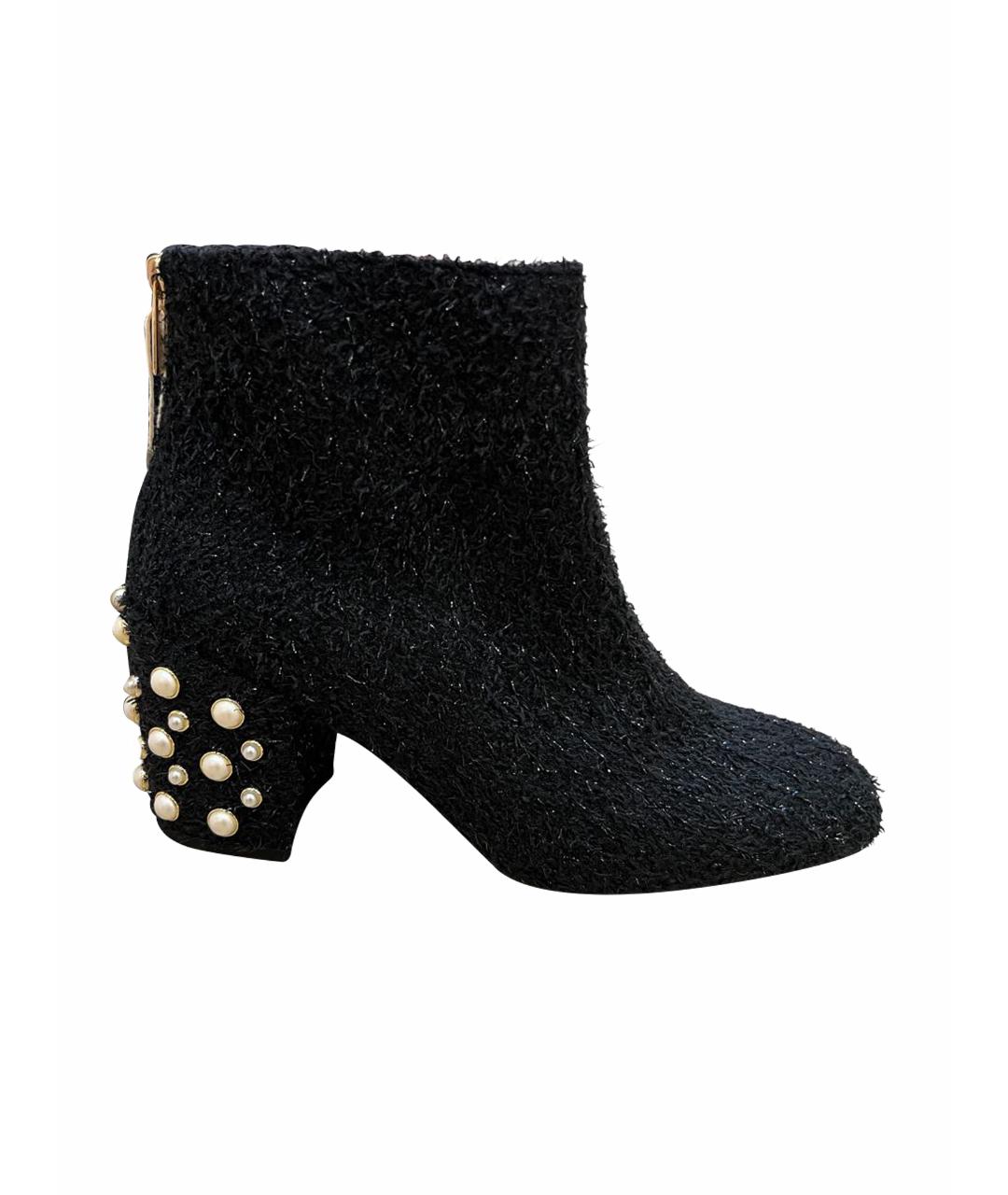 STUART WEITZMAN Черные кожаные ботильоны, фото 1