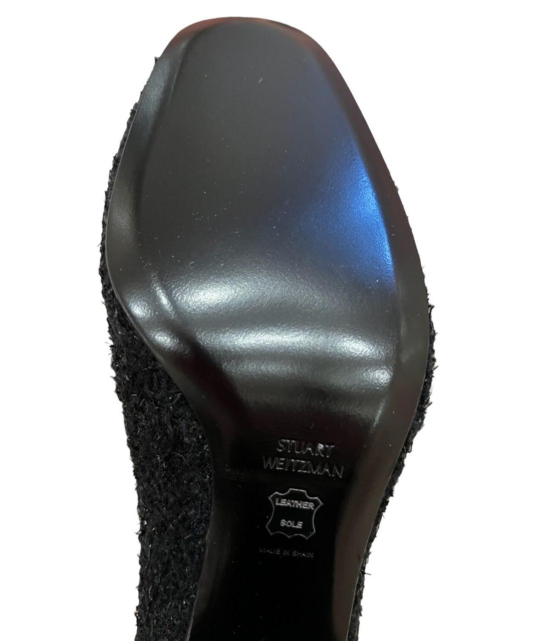 STUART WEITZMAN Черные кожаные ботильоны, фото 5