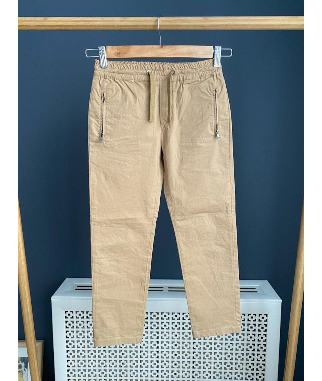 DOLCE & GABBANA KIDS Бежевые хлопковые брюки и шорты, фото 5