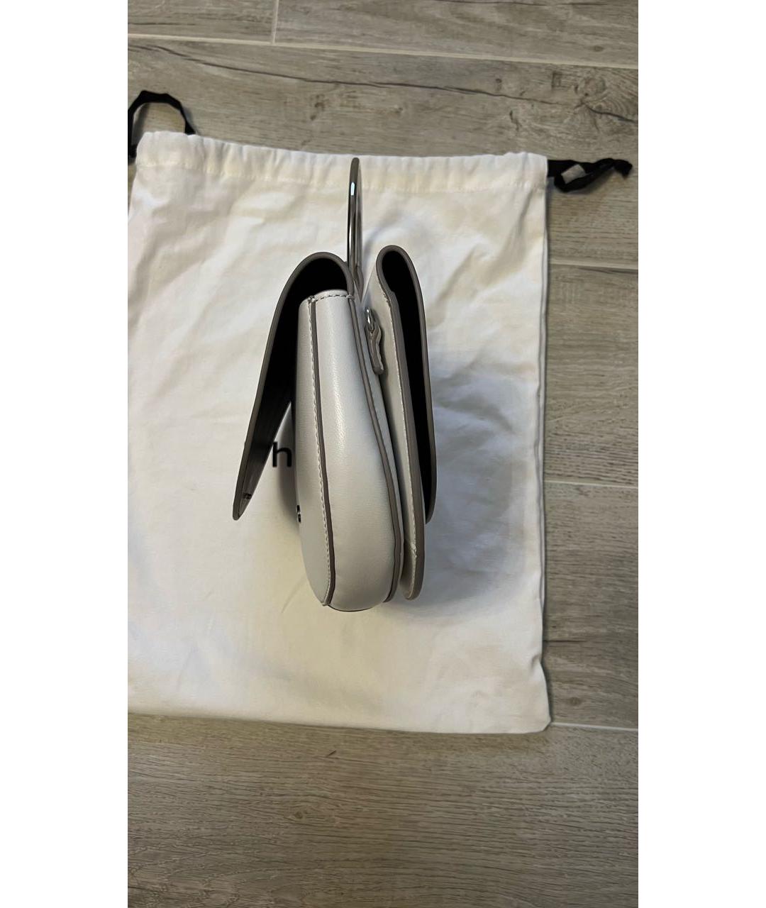 THEORY Белая сумка с короткими ручками из искусственной кожи, фото 2