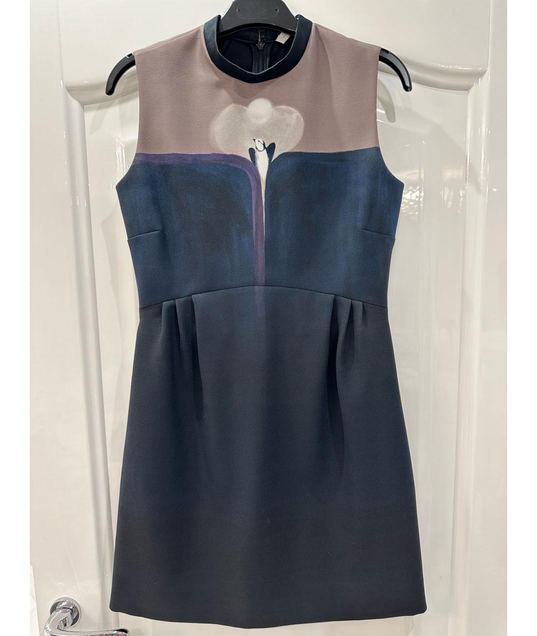 VICTORIA BECKHAM Темно-синее полиэстеровое платье, фото 7