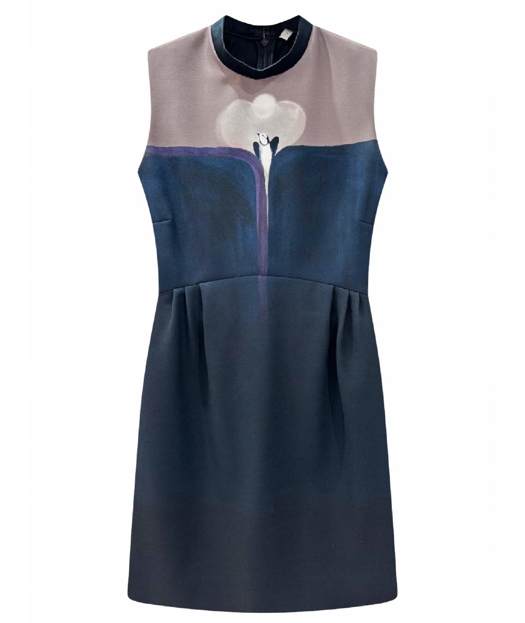 VICTORIA BECKHAM Темно-синее полиэстеровое платье, фото 1