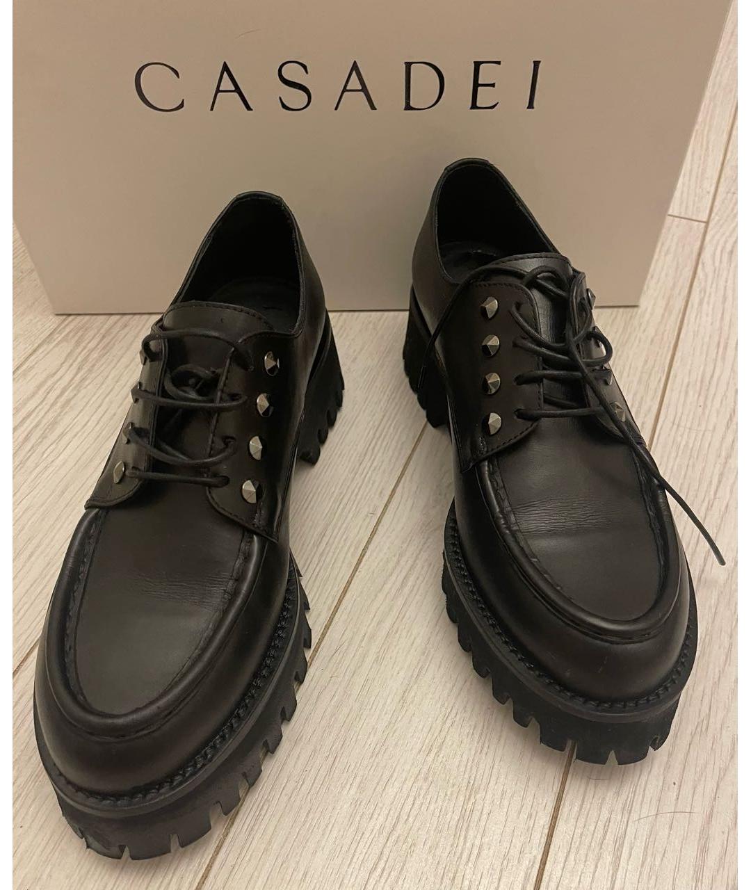 CASADEI Черные кожаные ботинки, фото 2