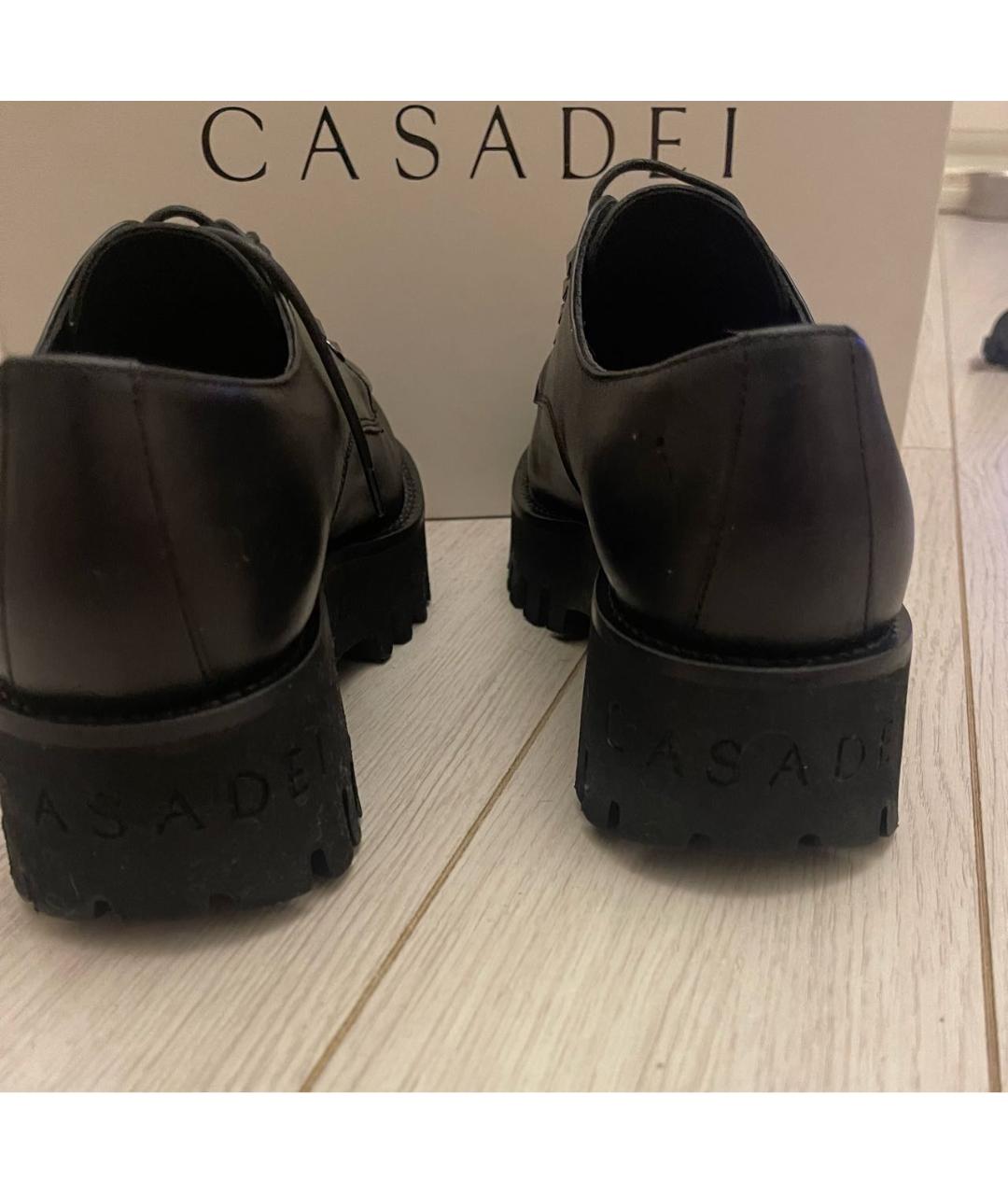 CASADEI Черные кожаные ботинки, фото 4