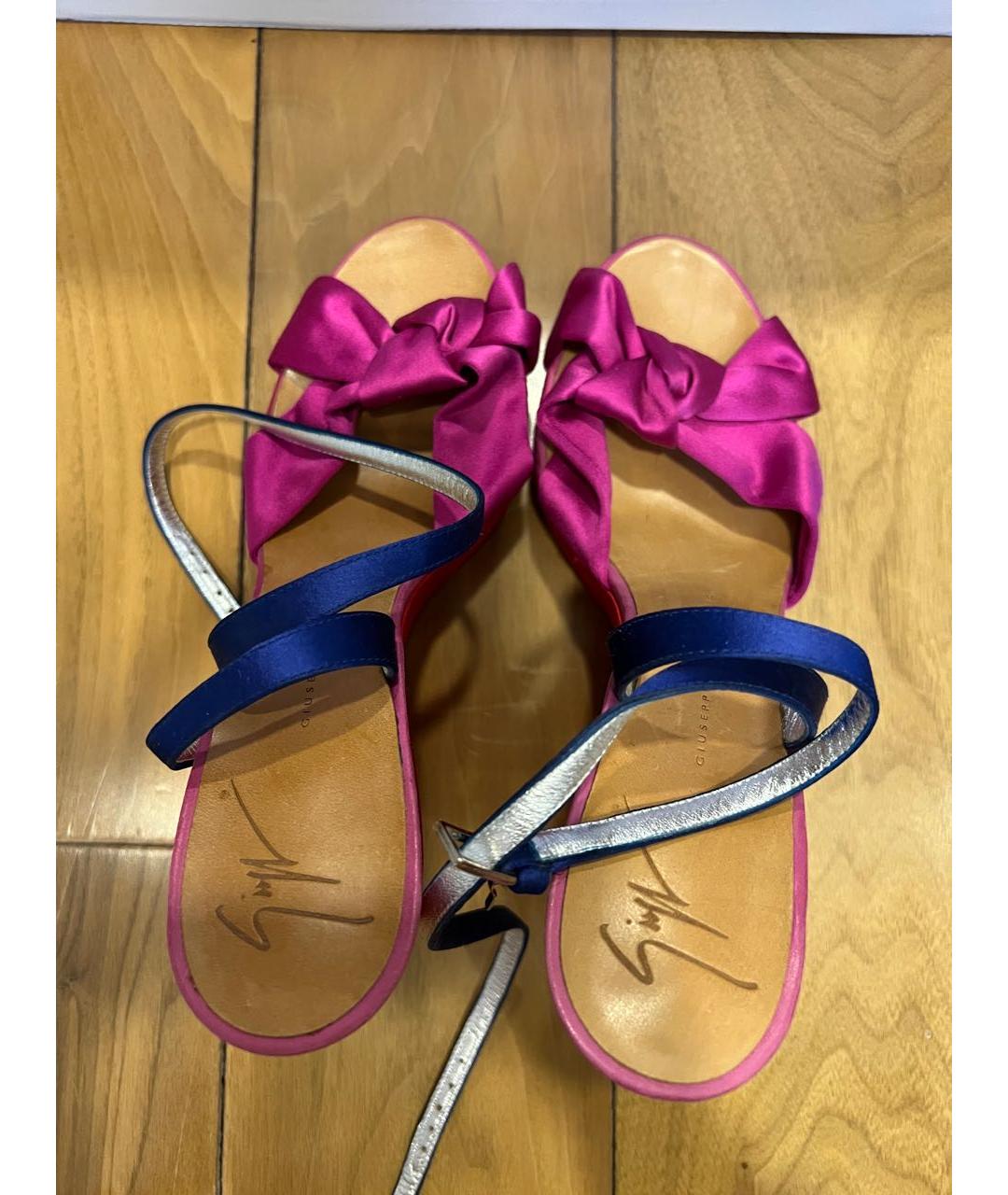 GIUSEPPE ZANOTTI DESIGN Мульти текстильные босоножки, фото 3