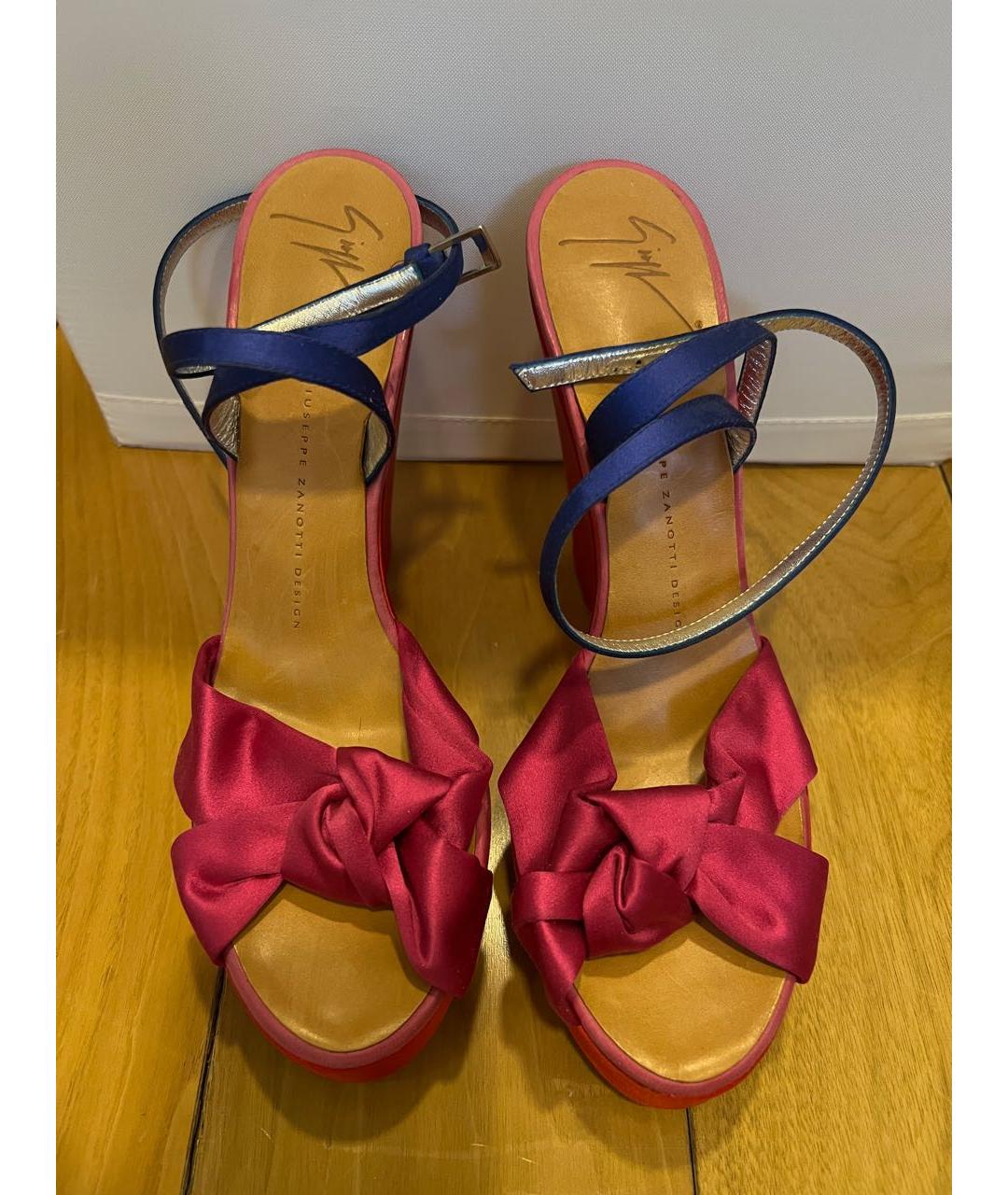 GIUSEPPE ZANOTTI DESIGN Мульти текстильные босоножки, фото 2