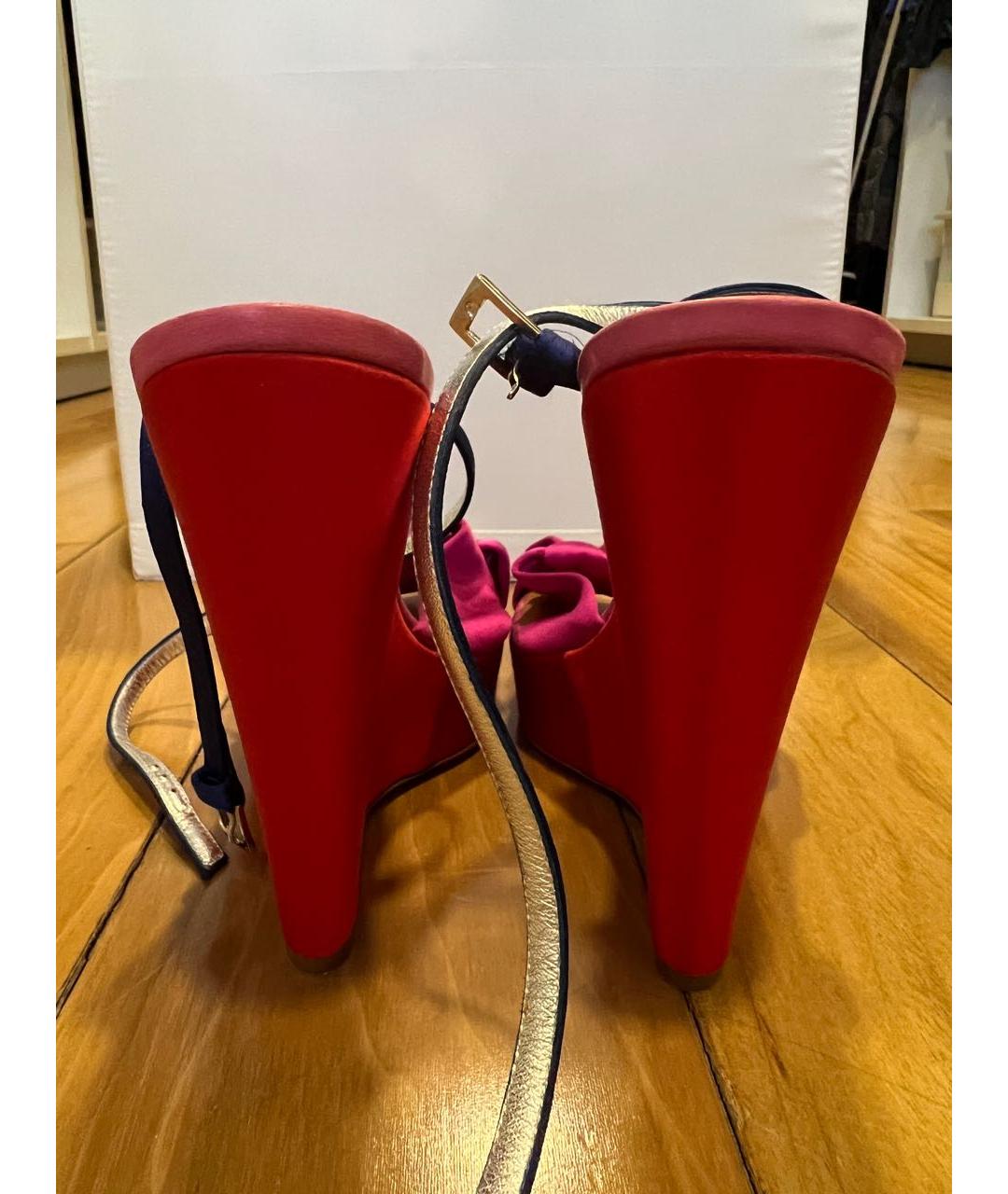 GIUSEPPE ZANOTTI DESIGN Мульти текстильные босоножки, фото 4