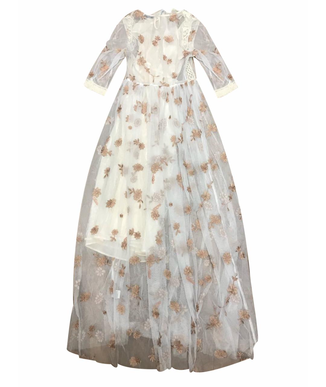 BLUGIRL Белое кружевное вечернее платье, фото 1
