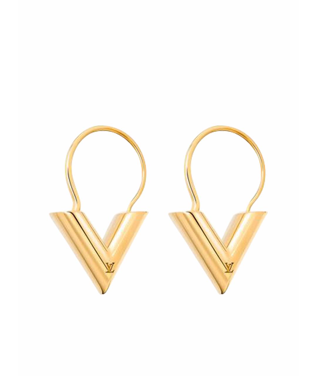 LOUIS VUITTON Золотые латунные серьги, фото 1
