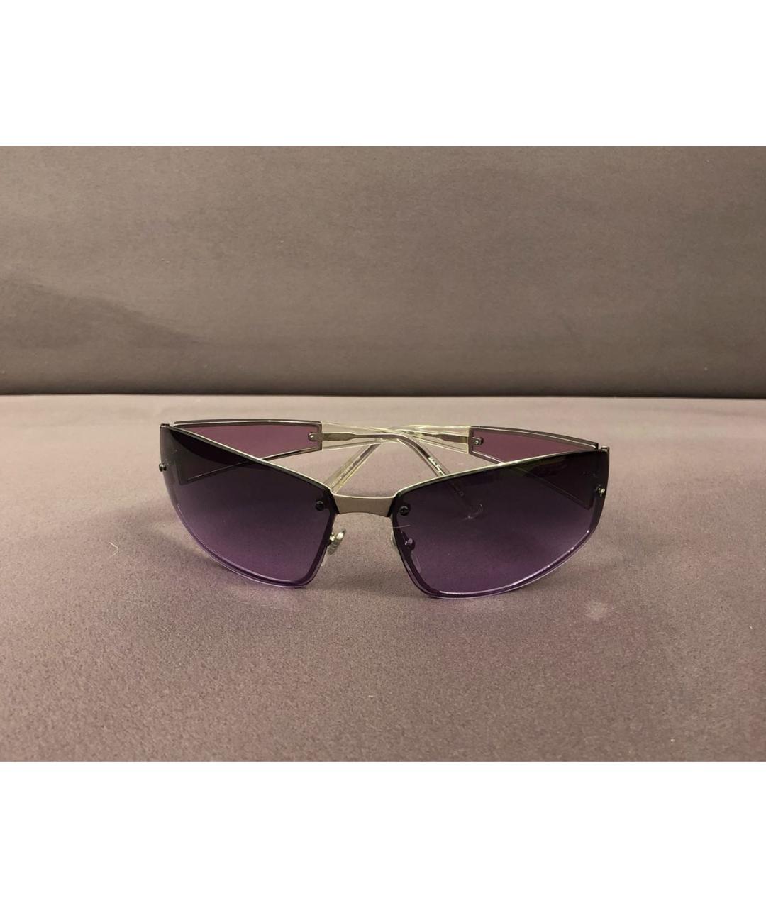 SALVATORE FERRAGAMO Фиолетовые пластиковые солнцезащитные очки, фото 9