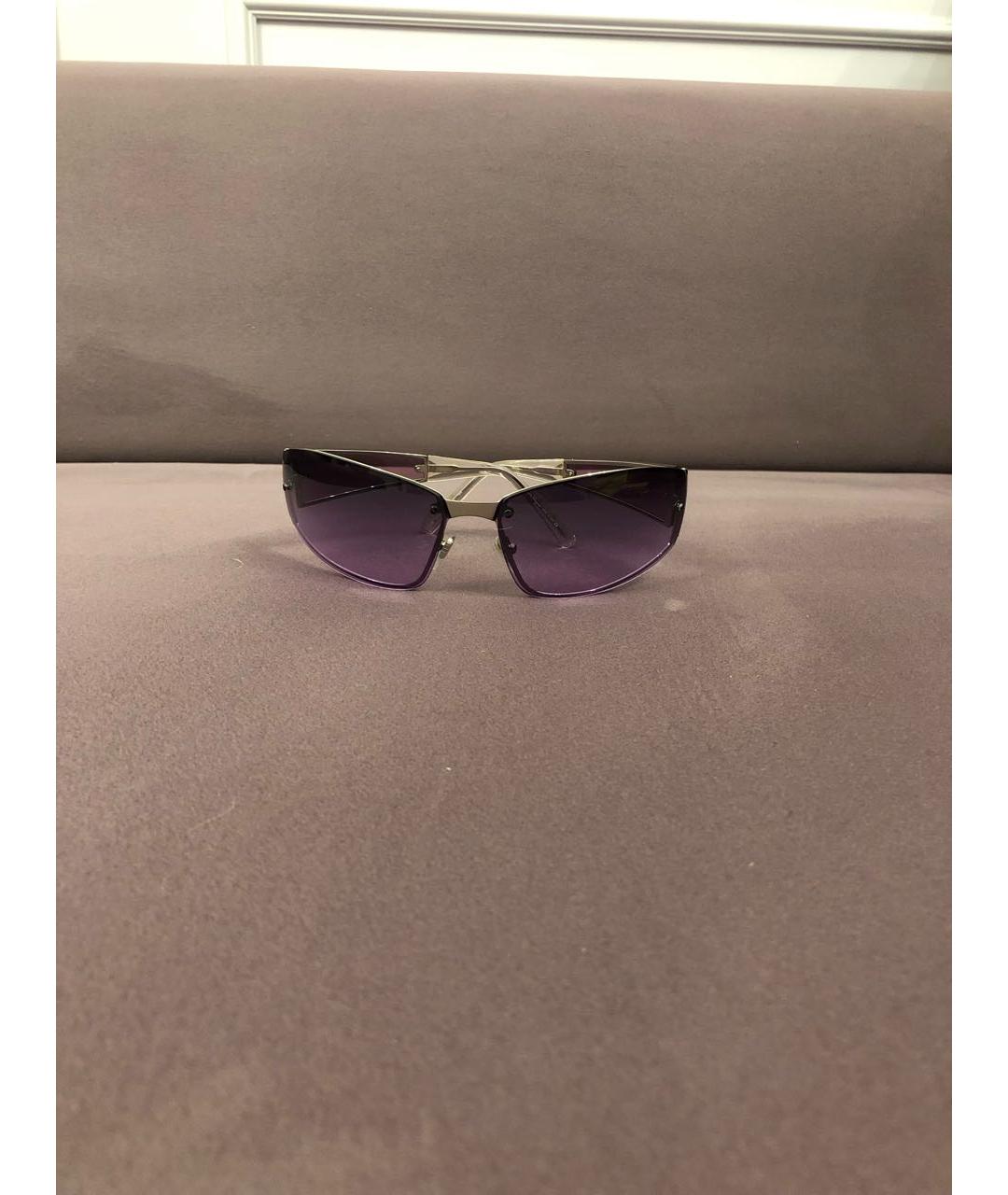 SALVATORE FERRAGAMO Фиолетовые пластиковые солнцезащитные очки, фото 5
