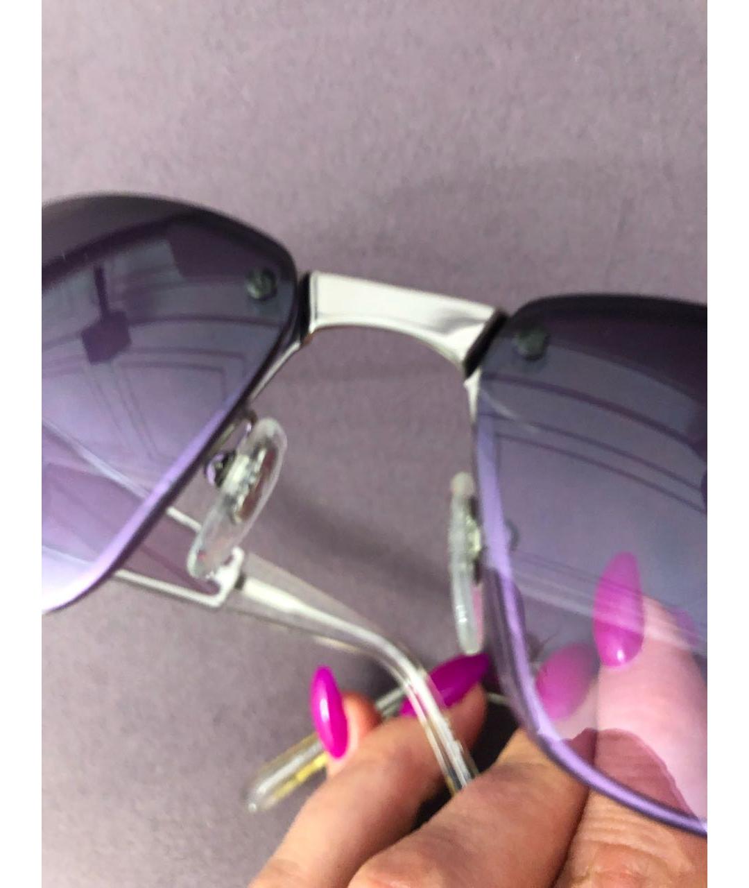 SALVATORE FERRAGAMO Фиолетовые пластиковые солнцезащитные очки, фото 8