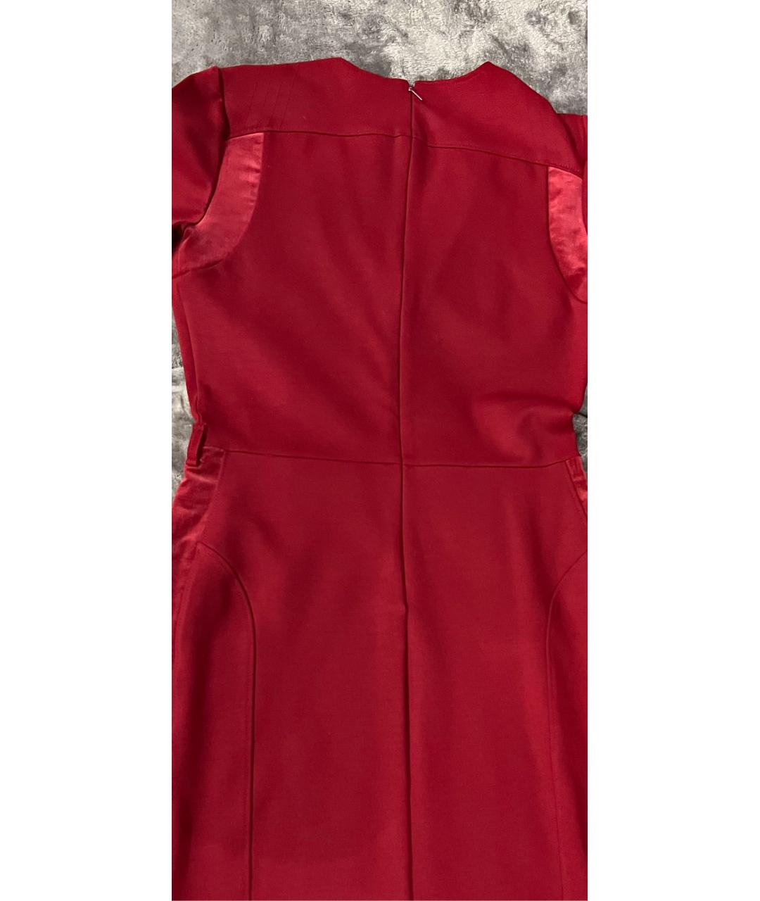 GUCCI Бордовое хлопко-эластановое коктейльное платье, фото 4