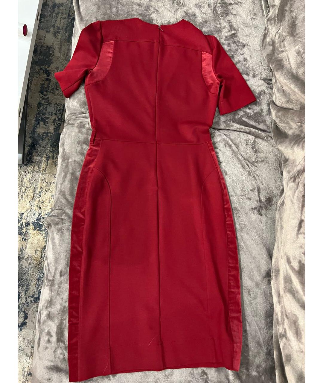 GUCCI Бордовое хлопко-эластановое коктейльное платье, фото 2