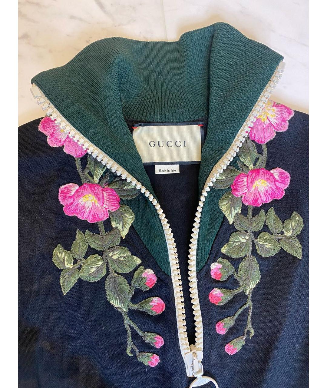 GUCCI Черное хлопко-эластановое повседневное платье, фото 3