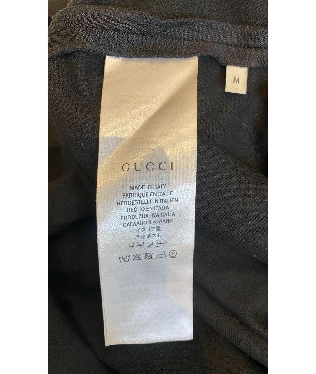 GUCCI Черное хлопко-эластановое повседневное платье, фото 6