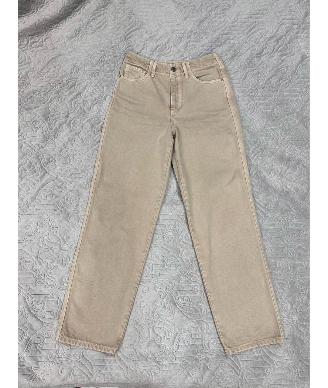 12 STOREEZ Бежевые хлопковые прямые джинсы, фото 8