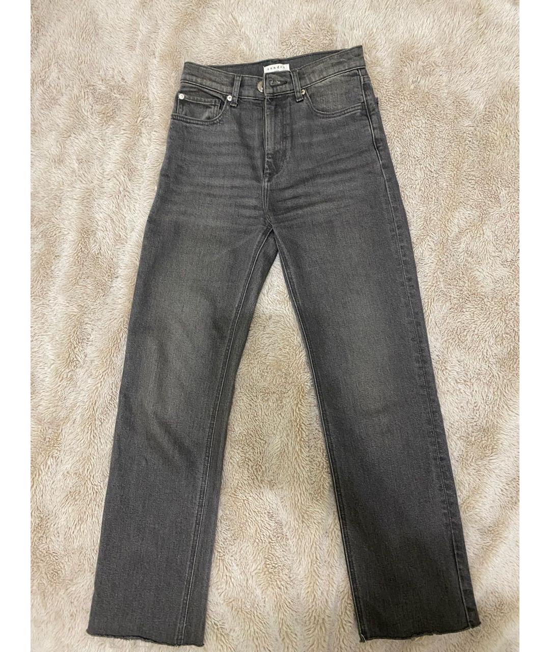 SANDRO Антрацитовые прямые джинсы, фото 4
