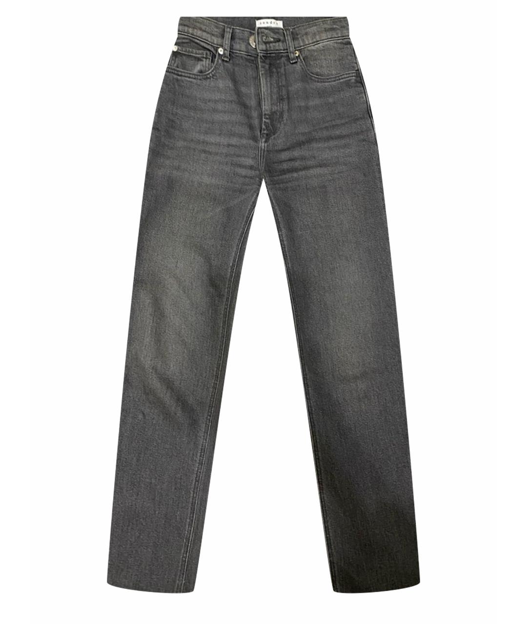 SANDRO Антрацитовые прямые джинсы, фото 1
