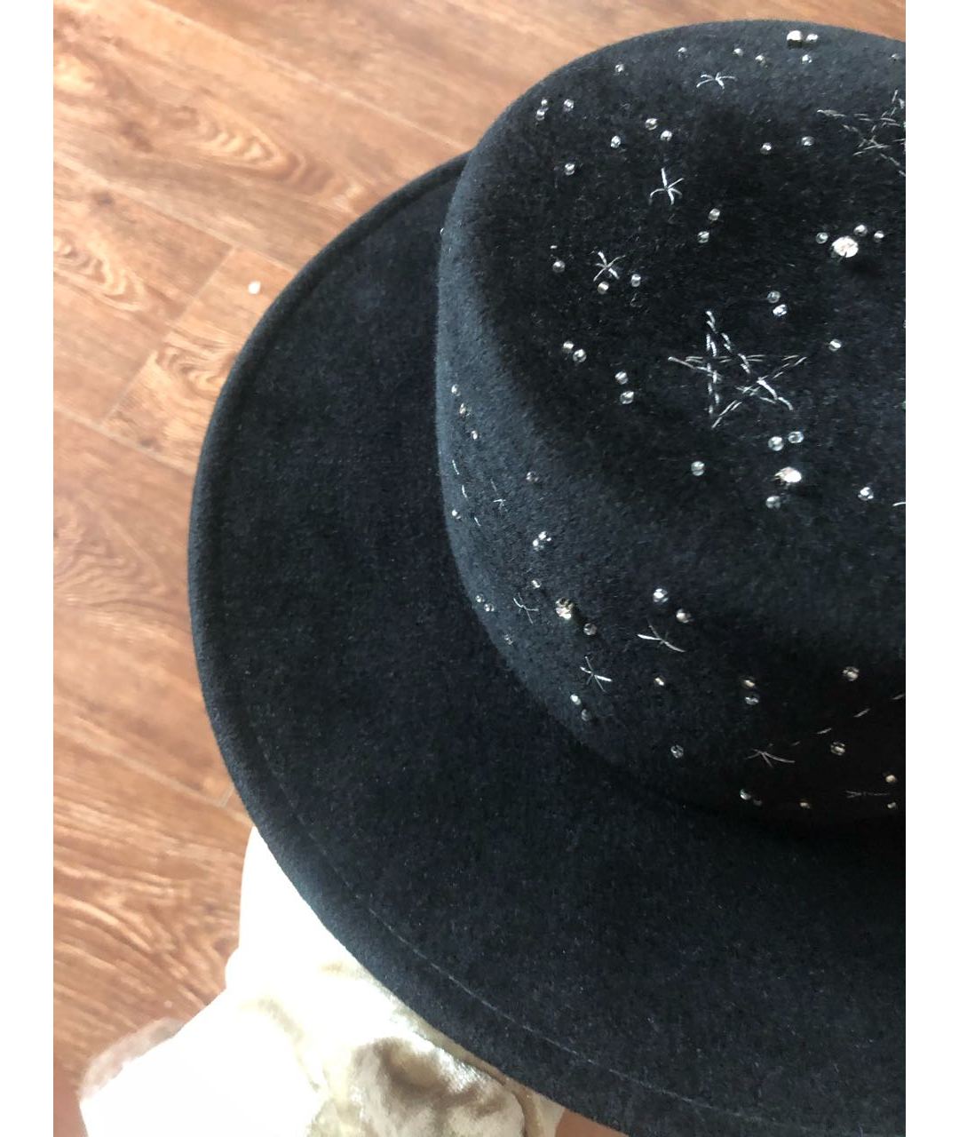 RUSLAN BAGINSKIY Черная шерстяная шляпа, фото 3