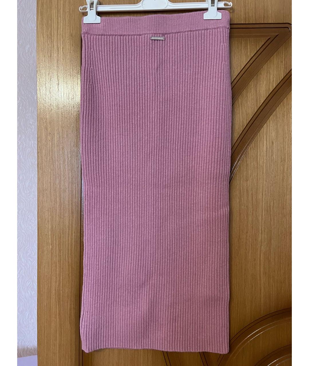 MICHAEL KORS Розовая шерстяная юбка миди, фото 2