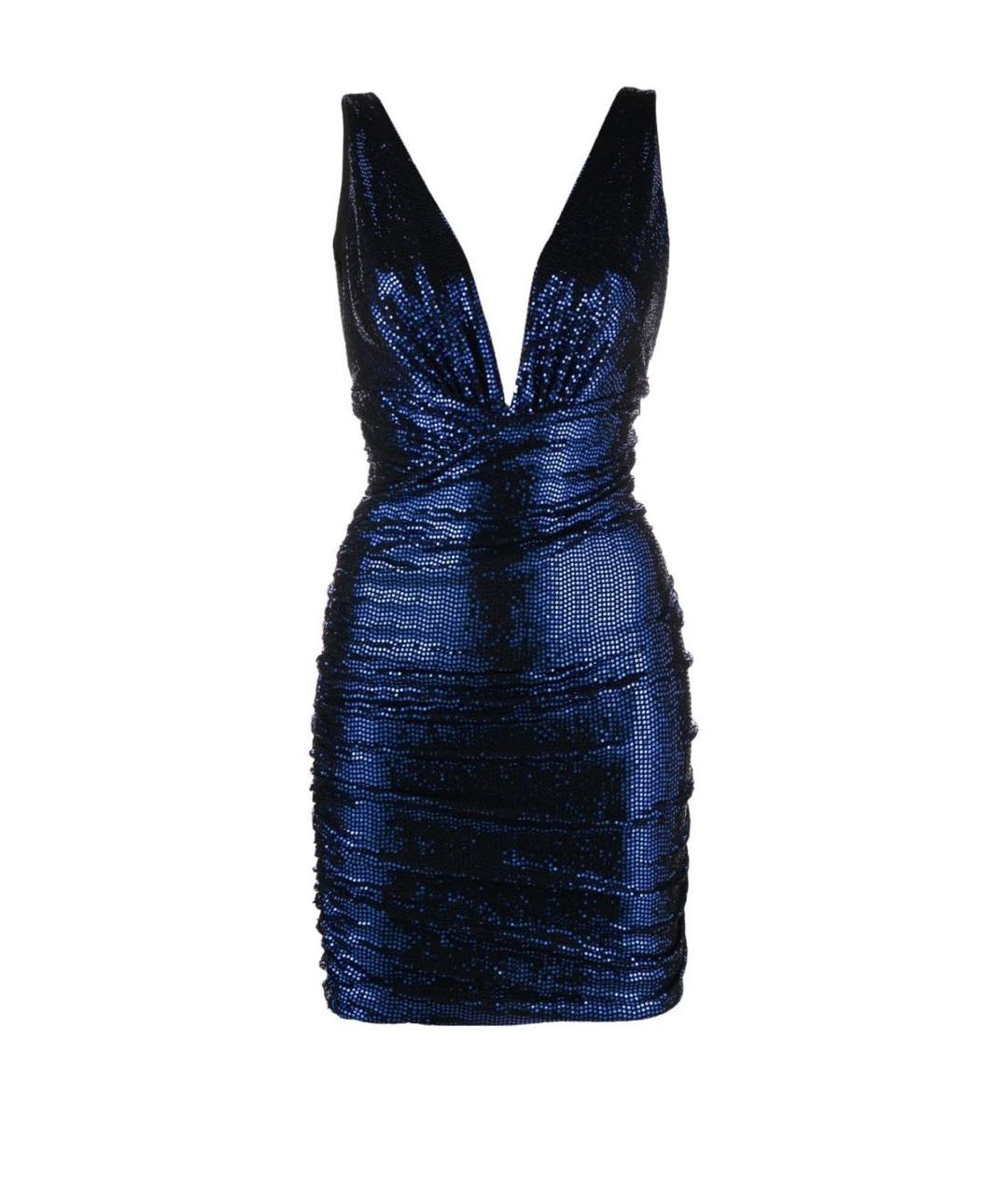 ALEXANDRE VAUTHIER Синее полиэстеровое вечернее платье, фото 5