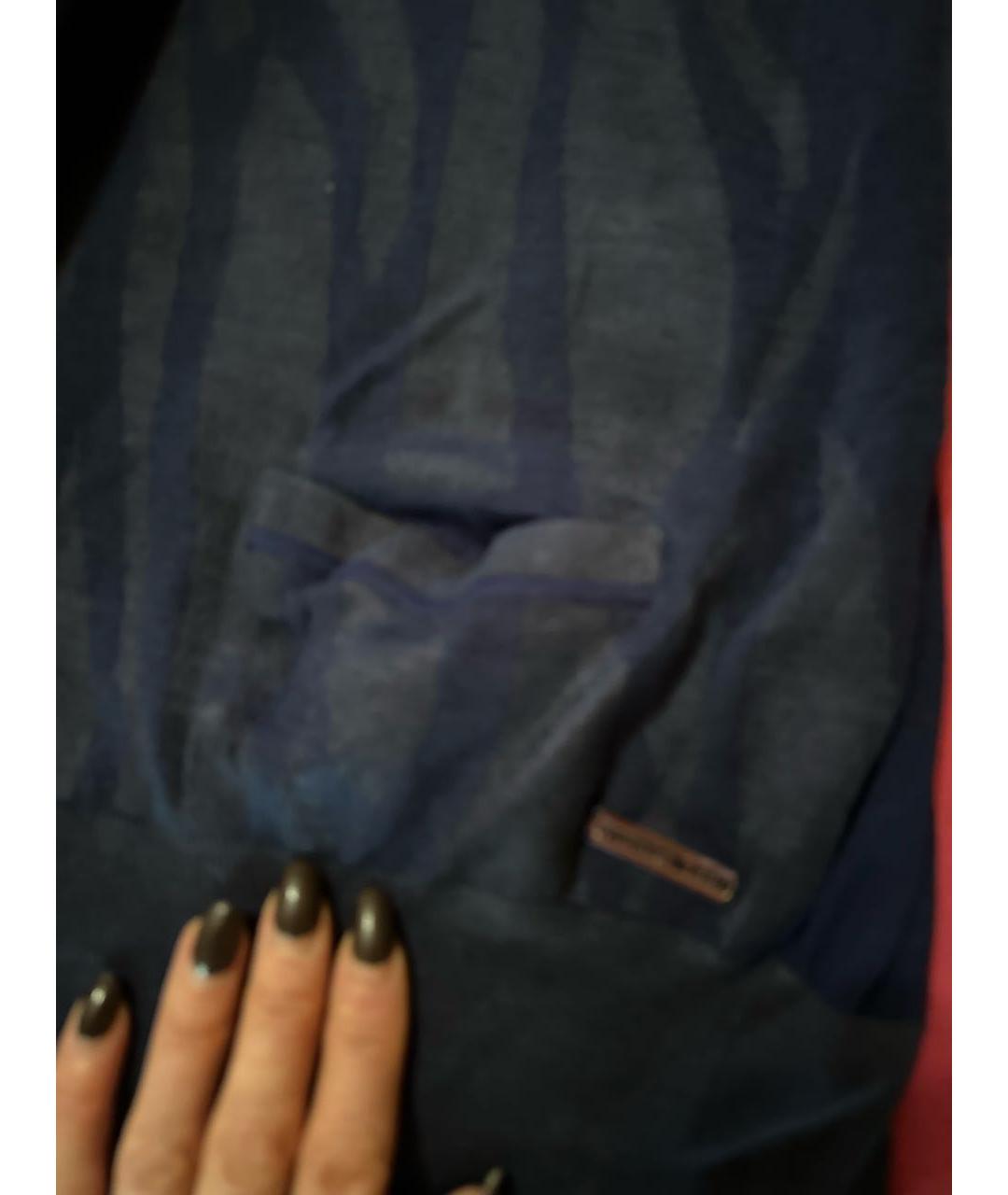 STEFANO RICCI Темно-синий шелковый джемпер / свитер, фото 2